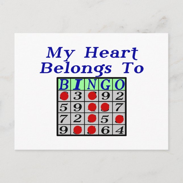 Heart To Bingo Postcard (Front)