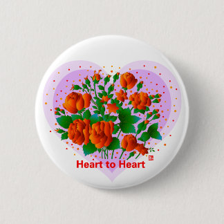 Heart To Heart 6 Cm Round Badge