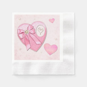 Heart to Heart Valentines Day Napkin