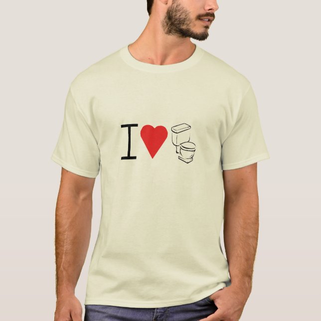 heart toilet t-shirt (Front)