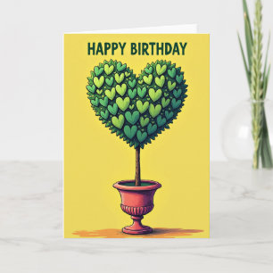 Heart Topiary Birthday Card