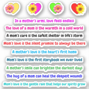 Heart Touching Mother Quotes   Love Mum Stickers