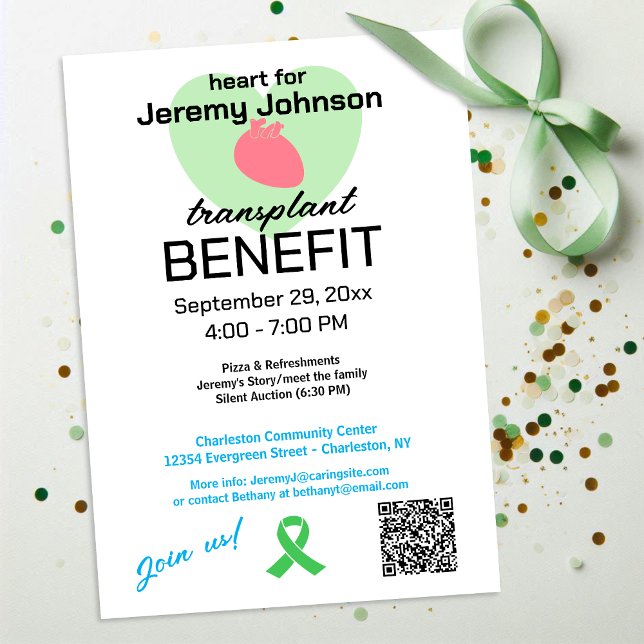 Heart Transplant Benefit Fundraiser Template (Creator Uploaded)