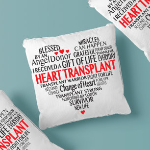 Heart Transplant Survivor Comfy Pillow