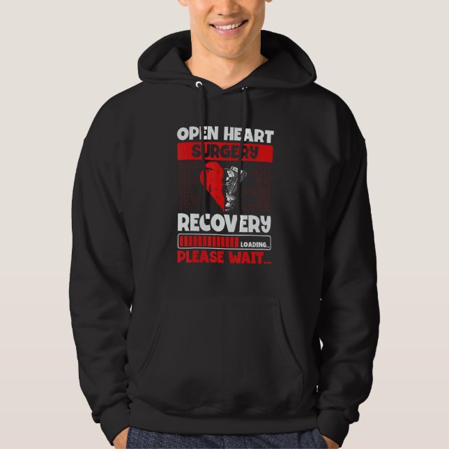 Heart Transplant Survivor Heart Bypass Open Heart  Hoodie (Front)