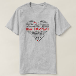 Heart Transplant Survivor Words Customisable  T-Shirt