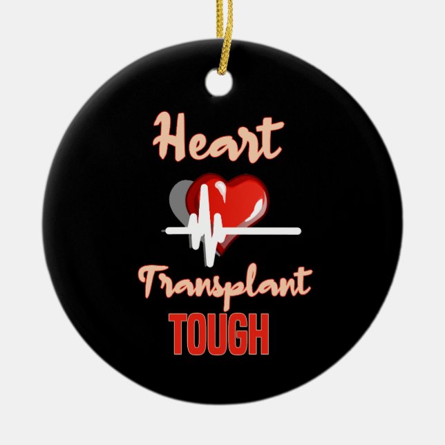 Heart Transplant Tough Ceramic Tree Decoration (Front)