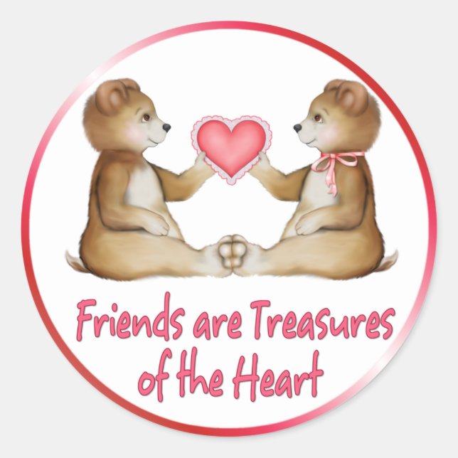 Heart Treasures Classic Round Sticker (Front)