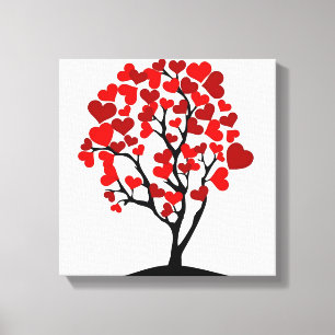 Heart tree canvas print