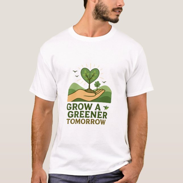 Heart Tree Grow a Greener Future T-Shirt (Front)