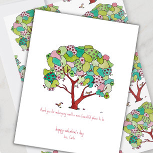 Heart Tree Happy Valentine's Day Holiday Card
