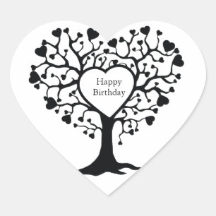 Heart Tree Heart Sticker