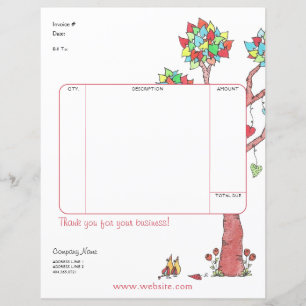 Heart Tree Invoice Sheet