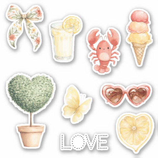 Heart Tree Love Lemon Butterfly Ice Cream Cone (Front)