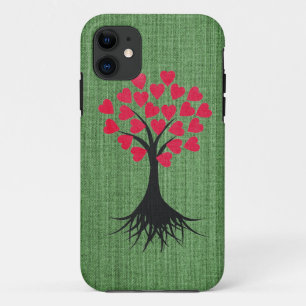 Heart Tree on Green iPhone 5 Case