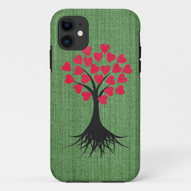 Heart Tree on Green iPhone 5 Case (Back)