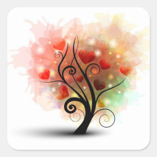 Heart Tree Sticker