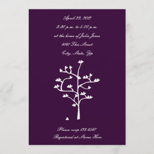 Heart Tree Wedding Shower Invitation