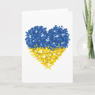 Heart Ukraine Flag, Ukrainian Heart Flag Card