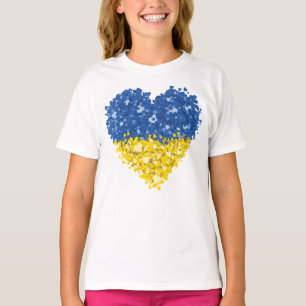 Heart Ukraine Flag, Ukrainian Heart Flag T-Shirt