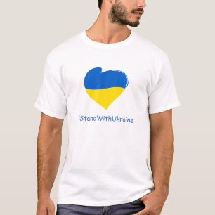 Heart Ukraine I Stand With Ukraine Ukrainian Flag T-Shirt