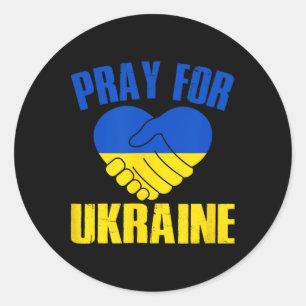 Heart Ukraine Stand With Ukraine Classic Round Sticker