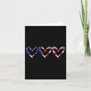 Heart Us American Flag Funny 4th Of July Independe Card