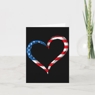 Heart usa flag memorial day patriotic american 4th card