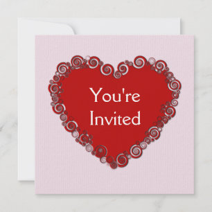 Heart Valentine Party Invitation