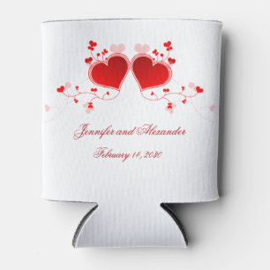 Heart Valentine Wedding Favour Can Coolers