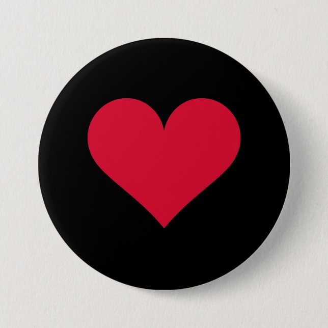 Heart Valentines Day Love Heart  7.5 Cm Round Badge (Front)