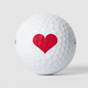 Heart Valentines Day Love Heart  Golf Balls