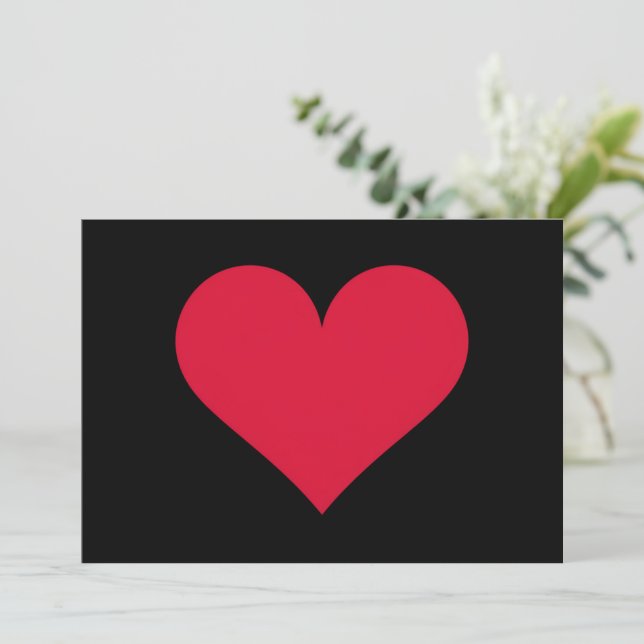 Heart Valentines Day Love Heart  Invitation (Standing Front)