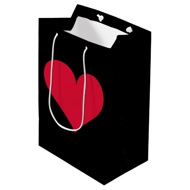 Heart Valentines Day Love Heart  Medium Gift Bag (Front Angled)