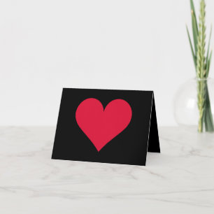 Heart Valentines Day Love Heart Thank You Card