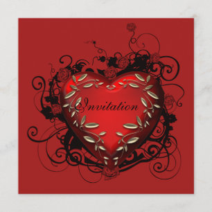 Heart Valentine's Day Party Invitation