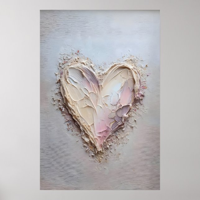 Heart Valentine's Day print, Valentines Day spring Poster (Front)