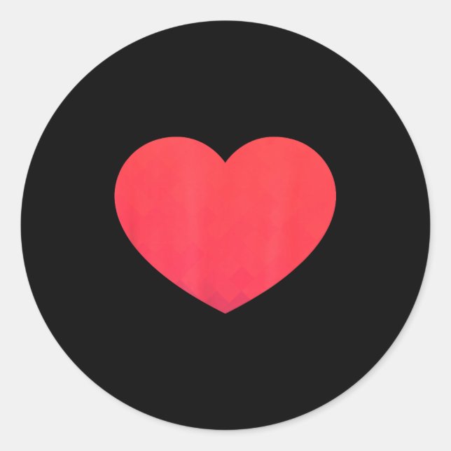 Heart Valentines Day Shirt - Graphic Novelty Love  Classic Round Sticker (Front)