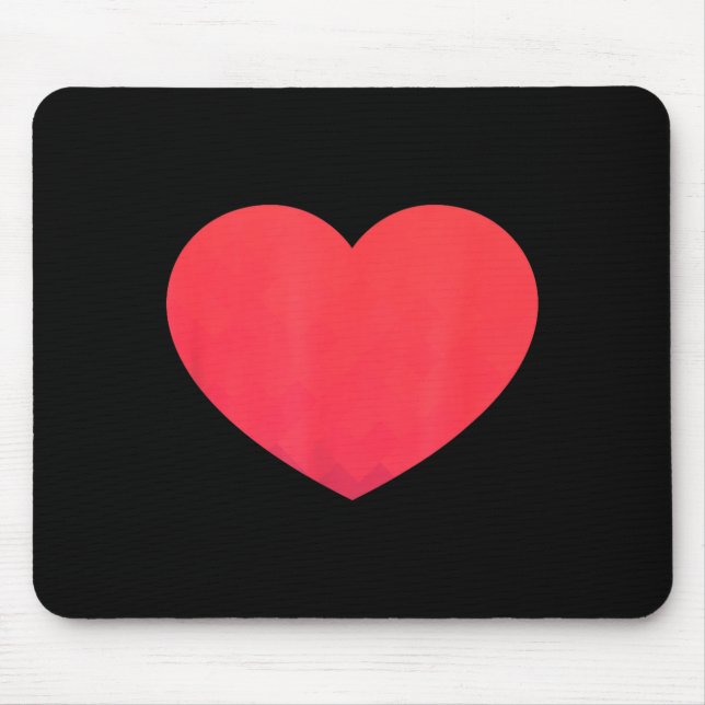 Heart Valentines Day Shirt - Graphic Novelty Love  Mouse Mat (Front)