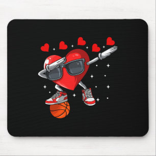 Heart Valentines Day Sketll Player Lover For Men B Mouse Mat