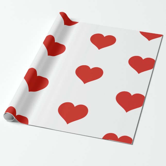 HEART Valentine's Day Wrapping Paper (Unrolled)