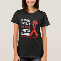Heart Valve Disease Awareness Ribbon Family Red Fi