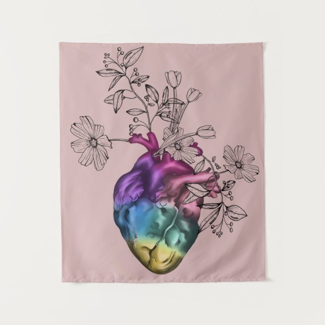 Heart Vase Tapestry (Front)
