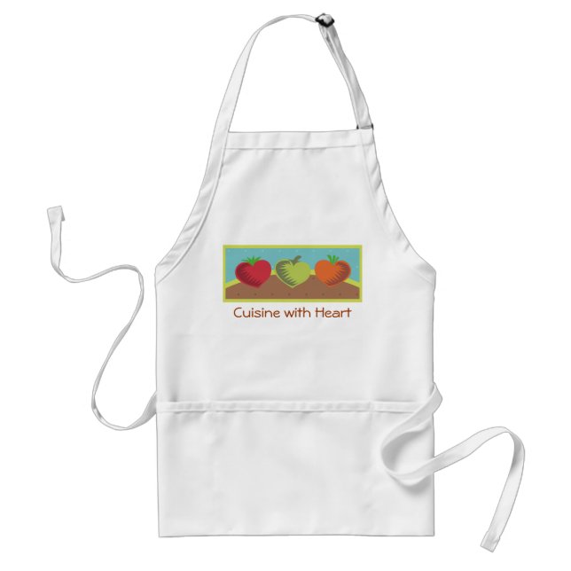 heart vegetables healthy dining gardening love ... standard apron (Front)