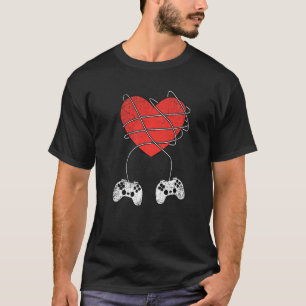 Heart Video game Controller Valentines Day Cute Ga T-Shirt