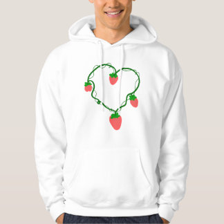 Heart Vine Strawberry Cute Romantic Fruit Botanic Hoodie