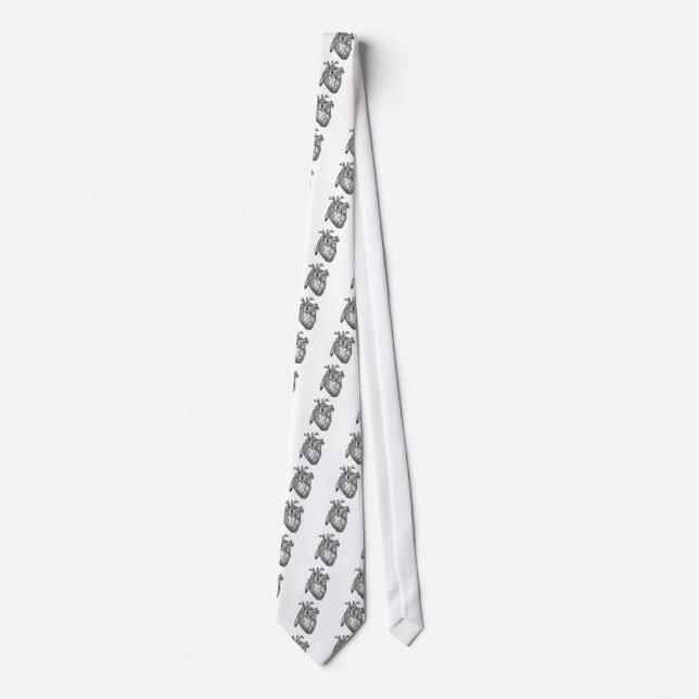 heart-vintage anatomy tie (Front)