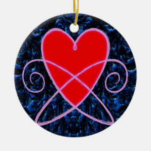 Heart Vortex Ceramic Tree Decoration
