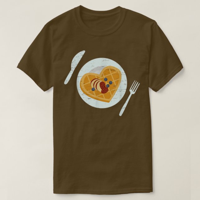 Heart Waffle Cone Baking Breakfast Maker  T-Shirt (Design Front)