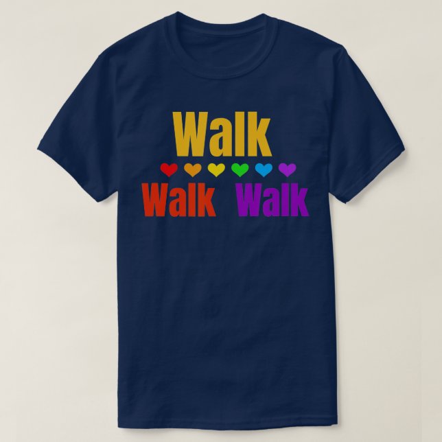 Heart Walk Indoor Walking Outdoor Walk at Home Pou T-Shirt (Design Front)